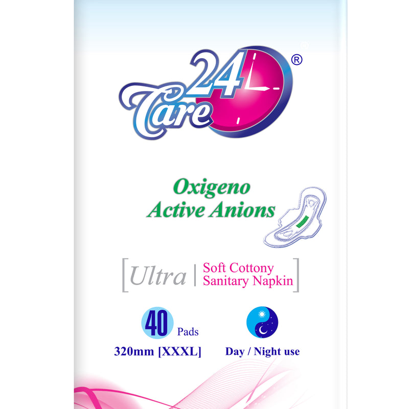 24 Care Ultra Anti-Bacterial Sanitary Pads