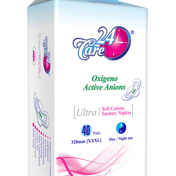 24 Care Ultra Anti-Bacterial Sanitary Pads