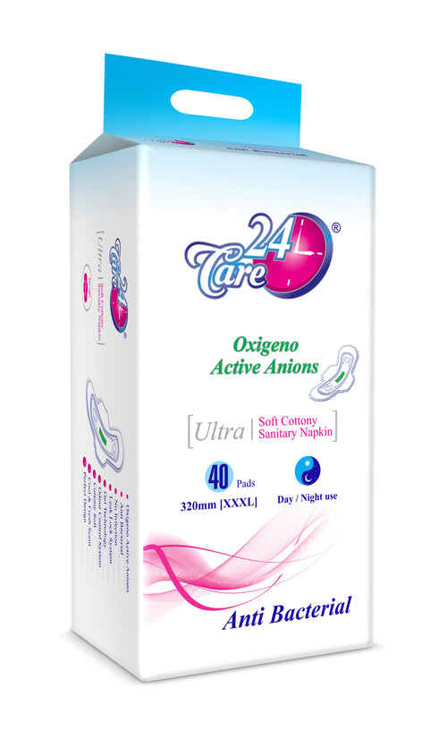 24 Care Ultra Anti-Bacterial Sanitary Pads